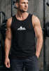 Herren Tank-Top Berge Wandern Polygon Design Print Outdoor Muskelshirt Neverless®preview