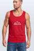 Herren Tank-Top Berge Wandern Polygon Design Print Outdoor Muskelshirt Neverless®preview