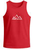 Herren Tank-Top Berge Wandern Polygon Design Print Outdoor Muskelshirt Neverless®preview