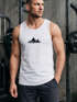 Herren Tank-Top Berge Wandern Polygon Design Print Outdoor Muskelshirt Neverless®preview