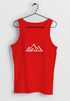 Herren Tank-Top Berge Wandern Polygon Design Print Outdoor Muskelshirt Neverless®preview