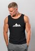 Herren Tank-Top Berge Wandern Polygon Design Print Outdoor Muskelshirt Neverless®preview