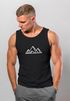 Herren Tank-Top Berge Wandern Polygon Design Print Outdoor Muskelshirt Neverless®preview