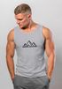 Herren Tank-Top Berge Wandern Polygon Design Print Outdoor Muskelshirt Neverless®preview