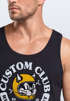 Herren Tank-Top Biker Motiv Racing Cat Schriftzug Ride Fast Die Last Fashion Streetstyle Muskelshirt Muscle Shirt Neverless®preview