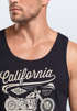 Herren Tank-Top Biker Motorrad Schriftzug California Full Tank Muskelshirt Muscle Shirt Neverless®preview