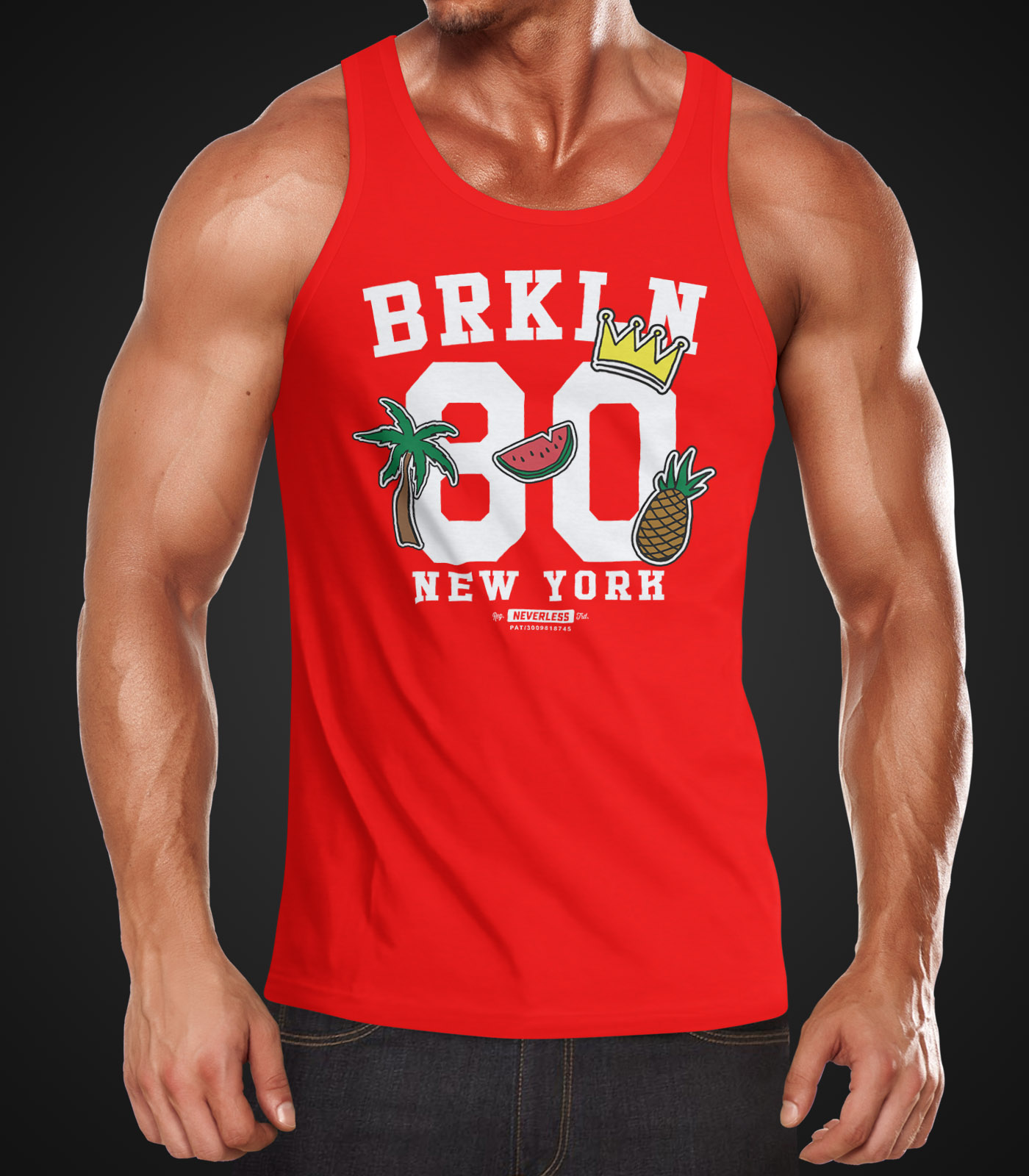 Débardeur Homme Bronx 88 – Neverless, Coton, Noir, Coupe Muscle Shirt