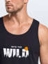 Herren Tank-Top Brustprint Bedruckt Into the Wild Schriftzug Outdoor Sommer Fashion Muskelshirt Neverless®preview