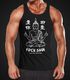 Herren Tank-Top Buddha Motiv Fuck Shui Schriftzug Mittelfinger japanische Schriftzeichen Fun-Shirt Muskelshirt Muscle Shirt Moonworks®preview