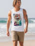 Herren Tank Top California Beach Sunset Palmen Los Angeles Retro Neverless®preview