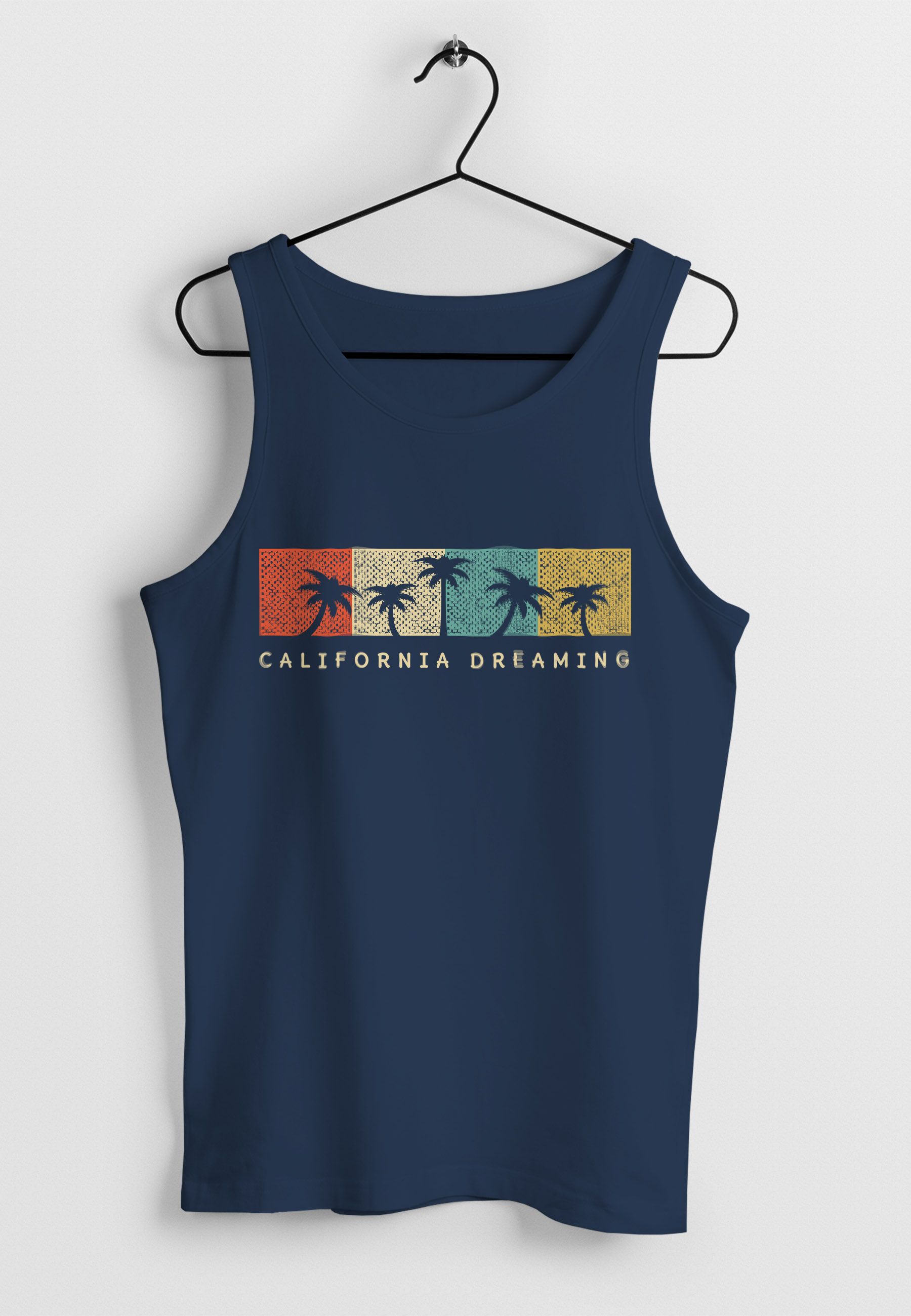 Neverless Herren Tank Top - Los Angeles Palme Muskelshirt | Slim Fit Baumwolle