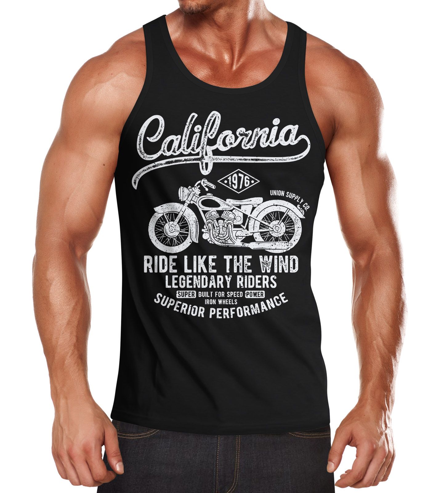 Herren Tank-Top California Motorbike Muskelshirt Muscle Shirt Neverless®