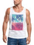 Herren Tank-Top California Palmen Sommer Foto Print Aufdruck Muskelshirt Neverless®preview
