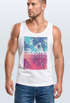 Herren Tank-Top California Palmen Sommer Foto Print Aufdruck Muskelshirt Neverless®preview