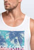 Herren Tank-Top California Palmen Sommer Foto Print Aufdruck Muskelshirt Neverless®preview