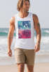 Herren Tank-Top California Palmen Sommer Foto Print Aufdruck Muskelshirt Neverless®preview