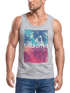 Herren Tank-Top California Palmen Sommer Foto Print Aufdruck Muskelshirt Neverless®preview