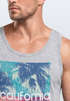 Herren Tank-Top California Palmen Sommer Foto Print Aufdruck Muskelshirt Neverless®preview