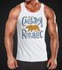 Herren Tank Top California Republic Bär Grizzlybär Kalifornien Slimfit Neverlesspreview