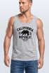 Herren Tank-Top California Republic Kalifornien Golden State Grizzly Bär Bear Logo Muskelshirt Muscle Shirt Neverless®preview