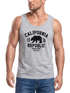 Herren Tank-Top California Republic Kalifornien Golden State Grizzly Bär Bear Logo Muskelshirt Muscle Shirt Neverless®preview