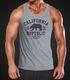 Herren Tank-Top California Republic Kalifornien Golden State Grizzly Bär Bear Logo Muskelshirt Muscle Shirt Neverless®preview