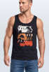 Herren Tank-Top California Schriftzug Palmen Printshirt Muskelshirt Muscle Shirt Neverless®preview
