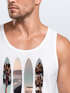 Herren Tank-Top California Surf Paradise Surfboards Grafik Foto Print Kalifornien USA Amerika Sommer Muskelshirt Neverless®preview