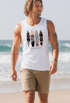 Herren Tank-Top California Surf Paradise Surfboards Grafik Foto Print Kalifornien USA Amerika Sommer Muskelshirt Neverless®preview