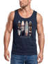 Herren Tank-Top California Surf Paradise Surfboards Grafik Foto Print Kalifornien USA Amerika Sommer Muskelshirt Neverless®preview