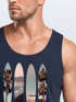 Herren Tank-Top California Surf Paradise Surfboards Grafik Foto Print Kalifornien USA Amerika Sommer Muskelshirt Neverless®preview