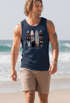 Herren Tank-Top California Surf Paradise Surfboards Grafik Foto Print Kalifornien USA Amerika Sommer Muskelshirt Neverless®preview