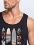 Herren Tank-Top California Surf Paradise Surfboards Grafik Foto Print Kalifornien USA Amerika Sommer Muskelshirt Neverless®preview