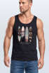 Herren Tank-Top California Surf Paradise Surfboards Grafik Foto Print Kalifornien USA Amerika Sommer Muskelshirt Neverless®preview