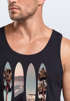 Herren Tank-Top California Surf Paradise Surfboards Grafik Foto Print Kalifornien USA Amerika Sommer Muskelshirt Neverless®preview