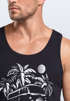 Herren Tank-Top California Surf Retro Bus Abenteuer Urlaub Palmen Neverless®preview