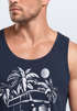 Herren Tank-Top California Surf Retro Bus Abenteuer Urlaub Palmen Neverless®preview