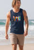 Herren Tank-Top California Surfboards Surfing Motiv Brustprint Aufdruck Sommer Fashion Muskelshirt Neverless®preview