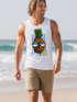 Herren Tank Top chilling Ananas Pinapple Sommer Beach Party Slim Fit Neverless®preview