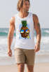Herren Tank Top chilling Ananas Pinapple Sommer Beach Party Slim Fit Neverless®preview