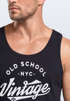 Herren Tank-Top College Style Schriftzug Oldschool Vintage Allstars Design Muskelshirt Muscle Shirt Neverless®preview