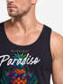 Herren Tank-Top DJ Ananas – Paradiso Print – Buntes EDM Sommer Shirt – Electronic Music Festival Design für Club, Urlaub & Streetwear Muskelshirt Neverless®preview