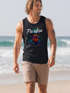 Herren Tank-Top DJ Ananas – Paradiso Print – Buntes EDM Sommer Shirt – Electronic Music Festival Design für Club, Urlaub & Streetwear Muskelshirt Neverless®preview