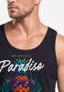 Herren Tank-Top DJ Ananas – Paradiso Print – Buntes EDM Sommer Shirt – Electronic Music Festival Design für Club, Urlaub & Streetwear Muskelshirt Neverless®preview