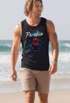 Herren Tank-Top DJ Ananas – Paradiso Print – Buntes EDM Sommer Shirt – Electronic Music Festival Design für Club, Urlaub & Streetwear Muskelshirt Neverless®preview