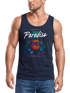 Herren Tank-Top DJ Ananas – Paradiso Print – Buntes EDM Sommer Shirt – Electronic Music Festival Design für Club, Urlaub & Streetwear Muskelshirt Neverless®preview