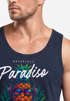 Herren Tank-Top DJ Ananas – Paradiso Print – Buntes EDM Sommer Shirt – Electronic Music Festival Design für Club, Urlaub & Streetwear Muskelshirt Neverless®preview