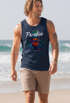 Herren Tank-Top DJ Ananas – Paradiso Print – Buntes EDM Sommer Shirt – Electronic Music Festival Design für Club, Urlaub & Streetwear Muskelshirt Neverless®preview