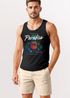 Herren Tank-Top DJ Ananas – Paradiso Print – Buntes EDM Sommer Shirt – Electronic Music Festival Design für Club, Urlaub & Streetwear Muskelshirt Neverless®preview