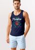 Herren Tank-Top DJ Ananas – Paradiso Print – Buntes EDM Sommer Shirt – Electronic Music Festival Design für Club, Urlaub & Streetwear Muskelshirt Neverless®preview